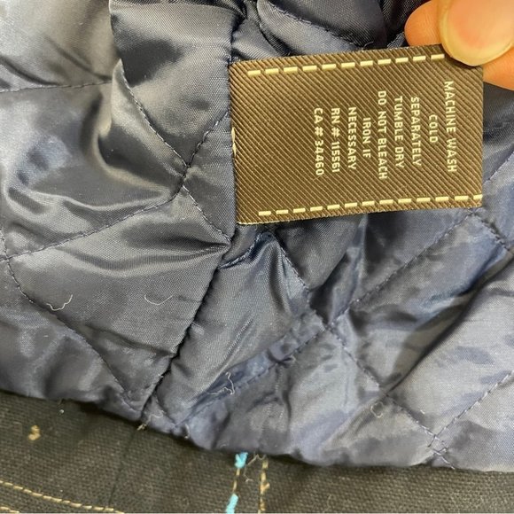 7 For All Mankind Navy Blue Insulated Jacket M Full Zip - Picture 7 of 11